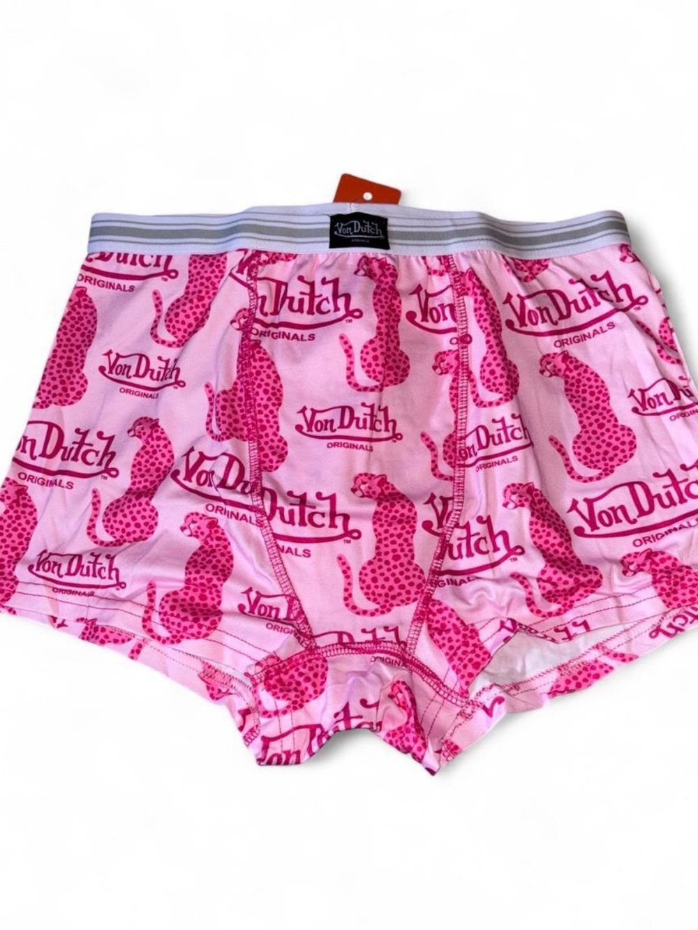 Von Dutch Women’s Pink Leopard Print Boxer Briefs